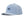 Glacier colored Rover premium performance fitted hat from Hatchet Headwear pictured with a white foreground and background.  Hat features a color matched Glacier rubber logo patch with the Hatchet Headwear logo (mountains, tent, and  hatchet above the word 